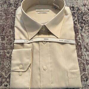Joseph Abboud Men's Cream Dress Shirt
